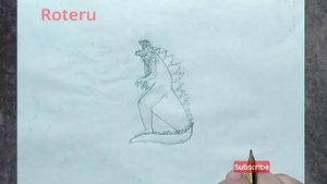 How to draw Godzilla King of the monsters Как нарисовать Годзилла Король монстров