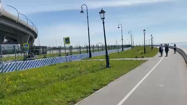 Крестовский остров, стадион Зенит Арена, и самый длинный мост в СПБ смотреть онлайн