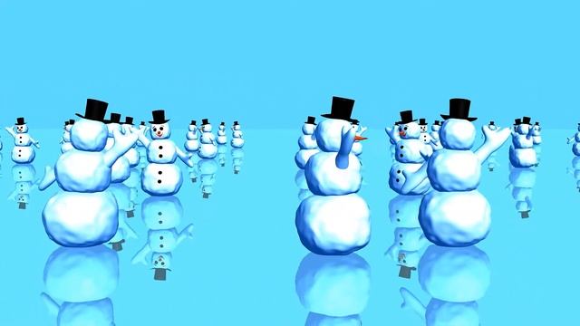 Детский футаж. Снеговики. смотреть онлайн