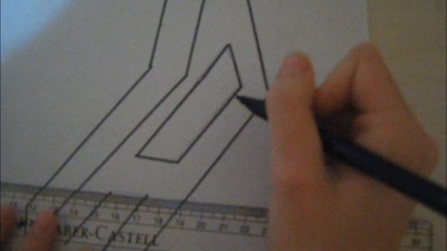 Объемная буква! Как рисовать 3D? Объемный рисунок.