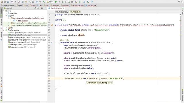 MPAndroidChart Tutorial Better Than Android GraphView 2- Line Chart using MPAndroid 1/3