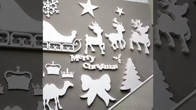 Новогодние украшения быстро и не дорого ! Фигуры из пенопласта