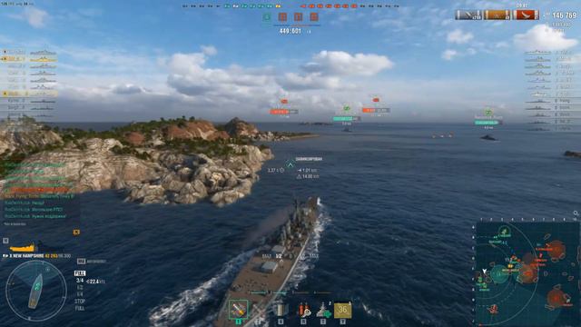 ЛИНКОР NEW HAMPSHIRE! ХОЧЕШЬ БЫТЬ СИЛЬНЫМ? МИР КОРАБЛЕЙ/WORLD OF WARSHIPS смотреть онлайн