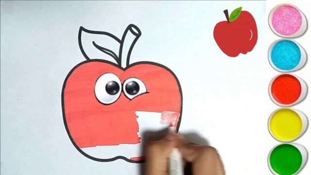 Draw & Coloring In Watermelon, Apples, Grapes & Strawberry | Kids Colour & Art смотреть онлайн