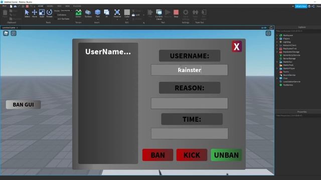 BAN GUI Showcase | Roblox Studio смотреть онлайн