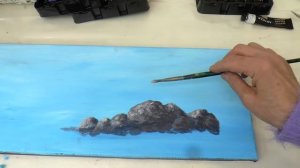 Рисуем камни акрилом. Как самим получить оттенки серого. Создаем свет на камнях.