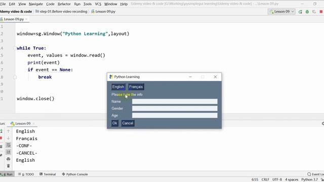 Python GUI with PySimpleGUI - easy learn 09