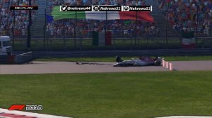 F1 2018 Game: MARCUS ERICSSON HUGE FP2 ITALY CRASH RECREATED