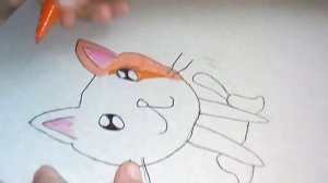 Как нарисовать котика на картоне!