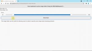 price range slider with javascript