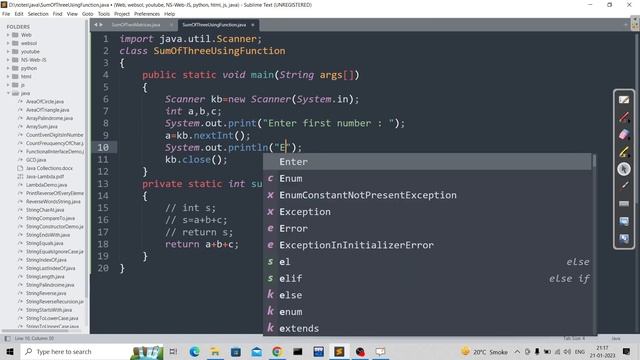 java program to add three numbers using function смотреть онлайн