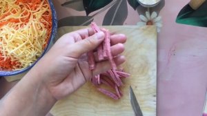 Салат с Колбасой и Сыром. Быстрее некуда