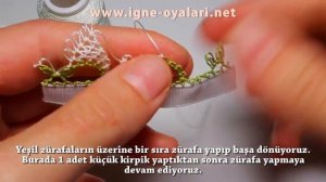 Турецкое игольное кружево ойя. Урок № 10: кайма "листики"