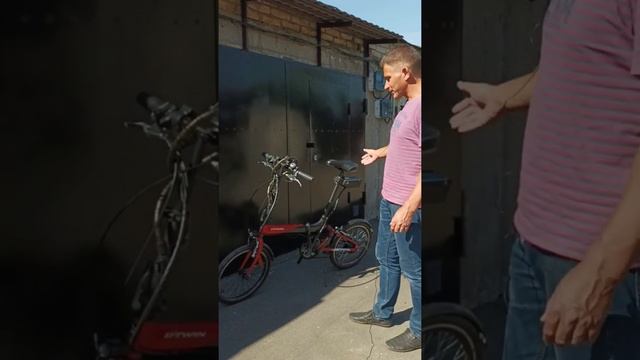Сделал электровелосипед из обычного складного велосипеда, получилось неплохо и красиво