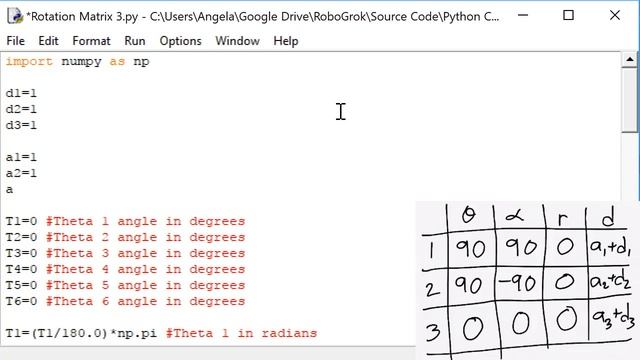Robotics 1 U1 (Kinematics) S5 (HTM) P4 (Denavit Hartenberg in Python) смотреть онлайн