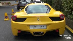 Yellow Ferrari 458 Italia