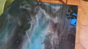 Журнальный стол из эпоксидной смолы "космос"