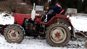 осенняя вспашка целины трактор т30а80