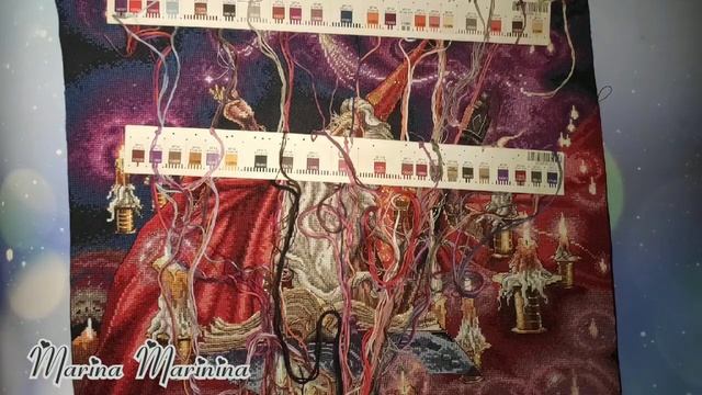 Dimensions 35141 Scarlet Wizard/Багровый волшебник. Готовая работа. Нехватка ниток