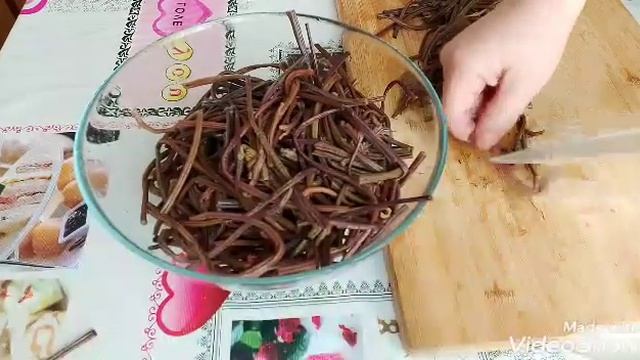 Корейский салат из папоротника./Косарча/.Готовьте вместе со мной.
