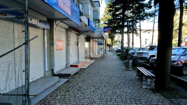 Путь от жд вокзала до автовокзала города Туапсе 4K видео