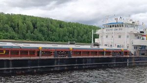 Судно Волго-Дон 159 (пр. 507Б) между Рыбинском и Ярославлем (28.05.2023)