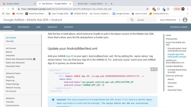 Android Studio: Banner Werbung mit Google AdMob in die App einfügen! - Android Programmieren lernen смотреть онлайн