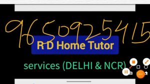 Home Tuition in Nangloi | R D Home Tutor | Home Tuition at Nangloi | Maths Ka Jadoo|Tuition in Delh