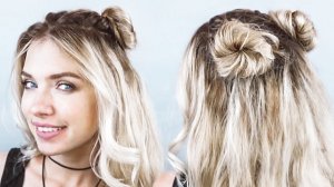 Летняя прическа ДВА ПУЧКА. Подробный урок \ Space buns tutorial \ Peinado dos paquetes \ Beautymaker