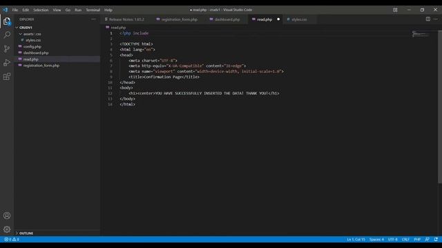 WEB DEVELOPMENT FOR BEGINNERS - Create, Read, Update and Delete (CRUD) using PHP, HTML and MySQL v1