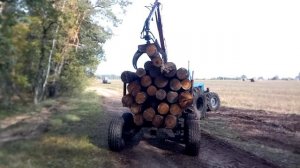 Везу дрова на газ 3309 бревнами по 3 метра! Погрузка манипулятором.