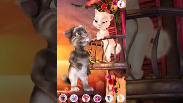 Talking Tom Cat love story/ Говорящий том поет Анжеле. смотреть онлайн