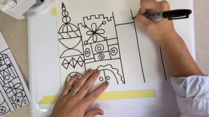 Drawing Mary Blair Castle Art Lesson