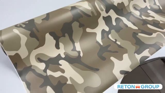 Виниловая плёнка: песочный камуфляж Reton Group / для оклейки кузова авто / самоклеющаяся пленка смотреть онлайн