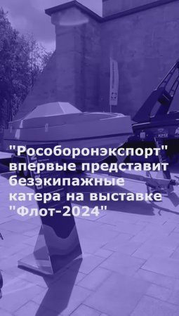 "Рособоронэкспорт" впервые представит безэкипажные катера на выставке "Флот-2024"