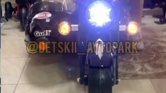 Детский электромотоцикл с люлькой