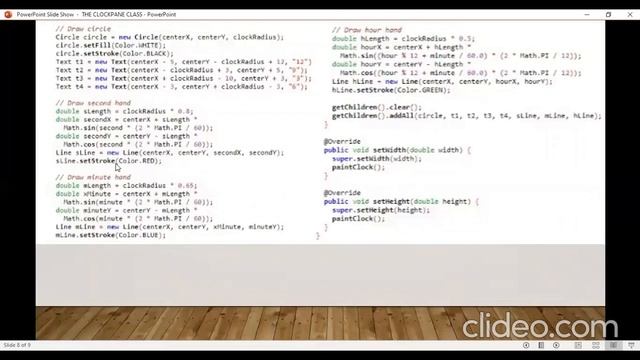 The ClockPane Class Java смотреть онлайн
