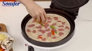 Sonifer SF-6086 Non-Stick Pizza Maker Machine For Home, Calzone Maker, Pizza oven