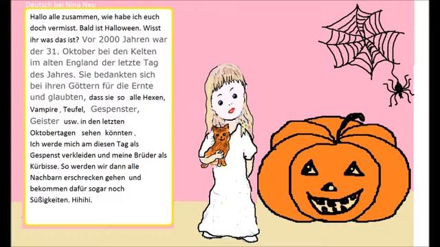 УЧИМСЯ ГОВОРИТЬ ПО- НЕМЕЦКИ #47 (●̮̮̃●̃)ХЕЛЛУИН В ГЕРМАНИИ смотреть онлайн