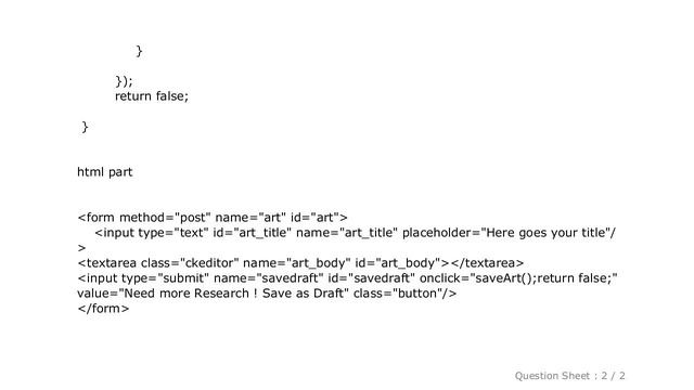 jQuery : after ajax form submit value from ckeditor textarea is not sent through post смотреть онлайн
