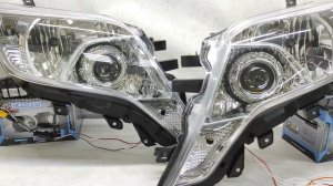 Toyota Land Cruiser Prado 150 установка led линзы. Обновление света фар.