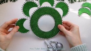 ?Новогодний | Рождественский венок своими руками ?Поделки на Новый Год из фоамирана