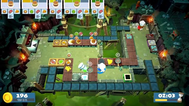 Overcooked 2 Level 4-3 3 Stars  Score: 602  520  Co-Op Mode 3 Players  Gameplay 22