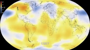 60 лет глобального потепления за 10 секунд. Видео