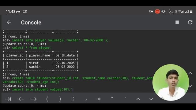 Create Table Example in SQL & MySQL lecture no. 2