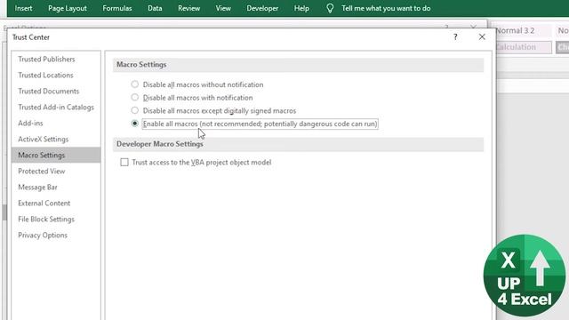 Enable Macros Automatically in Excel