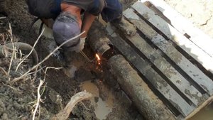 Авария на водопроводе, Чугунная труба 150. Часть 2. Работы закончена.