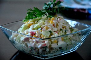 Салат_Крабовый салат_Любимый салат по новому рецепту.