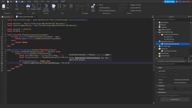 Roblox Tutorial - How to make a mute command смотреть онлайн