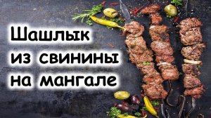 Шашлык из свинины на мангале. Шашлык по-Русски